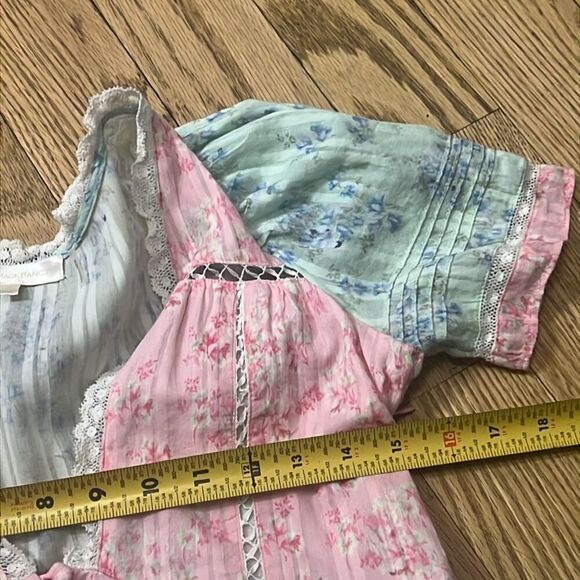 LOVESHACKFANCY NESSIE PANELLED LACE PRINT NWOT V NECK MAXI DRESS SZ 4 - Picture 8 of 10